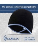 Skullies & Beanies Women's Ponytail Hat - Runner's Beanie - black / true blue - CC112KTAIRF $35.72
