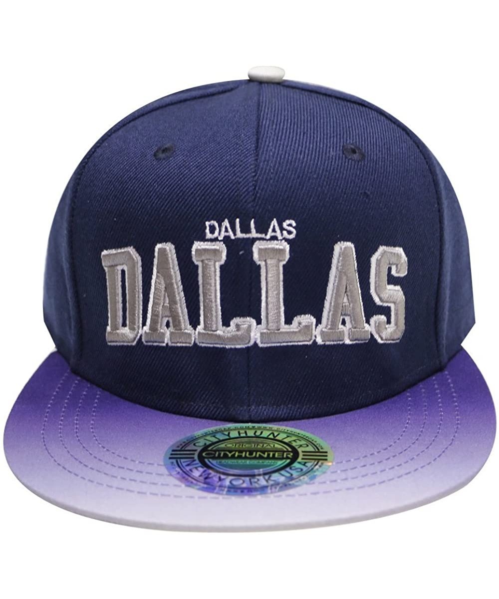 Baseball Caps Dallas Men's Gradation Pattern Adjustable Snapback Baseball Cap - Double Dallas - C917WYC6DDG $20.82