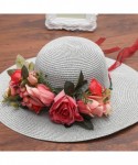 Headbands Adjustable Flower Crown Headband - Flower Headband for Women Girl Floral Festival Wedding Party Wreath - CL18R36N70...