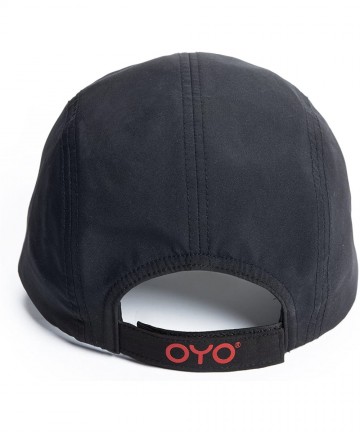 Baseball Caps Sport Cap - Adjustable Fit- Quick Dry- Men and Women - Black With Red Logo - CG18C96WQYD $26.59