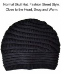 Skullies & Beanies Womens Slouchy Beanie-Trendy Chunky Cable Knit Beanie-Oversized Winter Hats for Women - Skull Beanie-black...