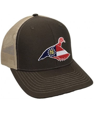 Baseball Caps GA Woodie - Adjustable Cap - Brown/Khaki - CU18D7SOK65 $64.18