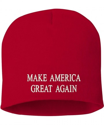 Skullies & Beanies Make America Great Again Skull Knit Hat Red - CK18KQLD6EL $18.87