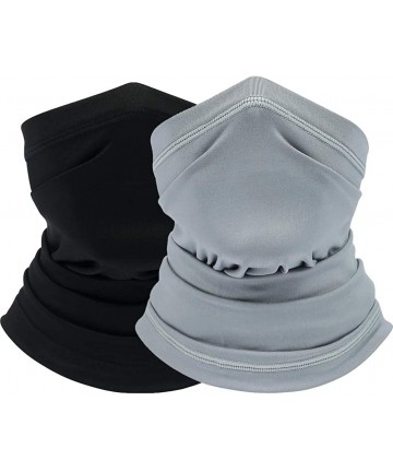 Balaclavas Summer Neck Gaiter Face Scarf/Neck Cover/for Sun Protection Headwear Hear Warp - Black+light Gray - CV197YDKHC4 $2...
