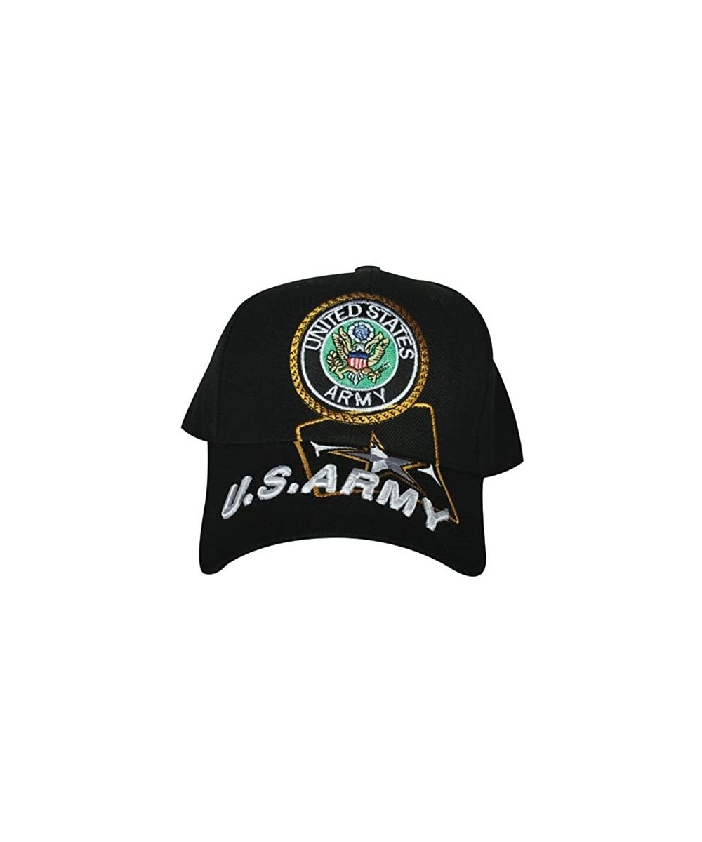Baseball Caps Fox Outdoor 78-520 Embroidered Ball Cap Black - U S Army - CG115YOF8T7 $14.14