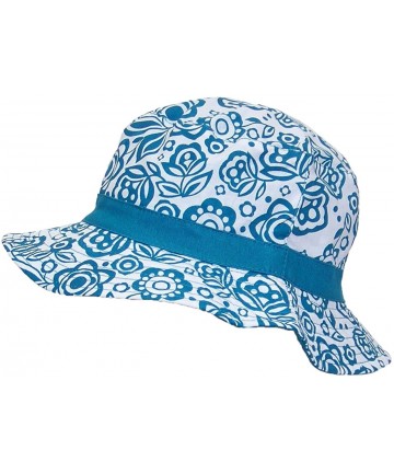 Bucket Hats Reversible Summer Floppy Bucket Hat W/Hawaiian Designs (One Size) - Teal - C211VA3GW95 $16.96
