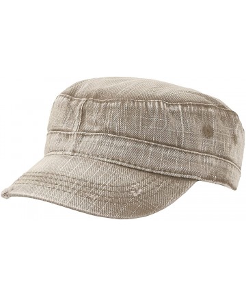 Baseball Caps Denim Heavy Washed Military Hat GJ - Khaki - CK11LJ2YIRL $15.43