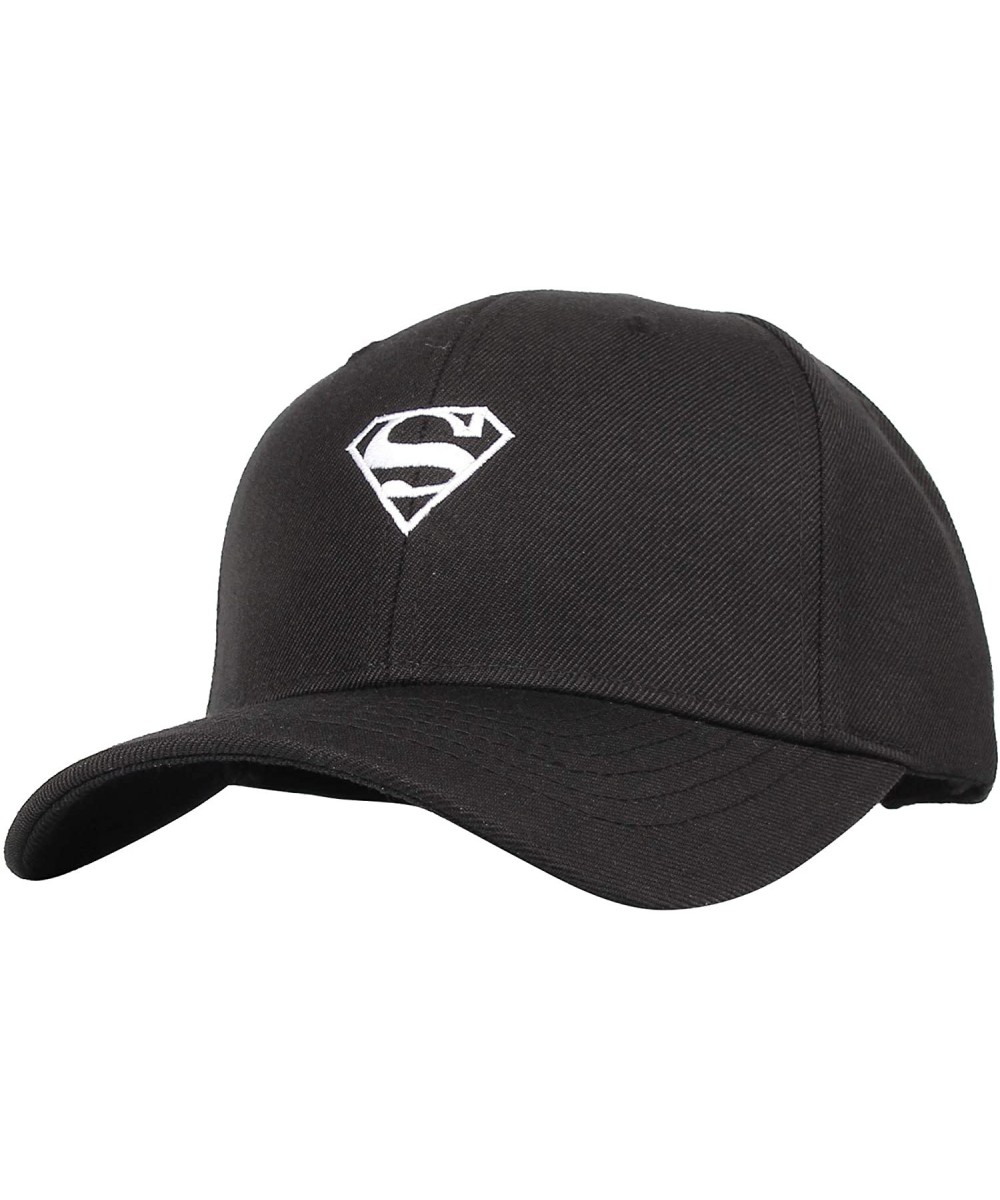 Baseball Caps Baseball Cap Simple Basic Justice League Superman Embroidery Hat AC11097 - Black - CA18K4WI33Y $36.33