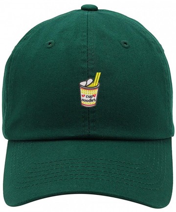 Baseball Caps Unisex Cup of Noodles Low Profile Embroidered Baseball Dad Hat - Vc300_forestgreen - CT18ORXSRCH $29.24