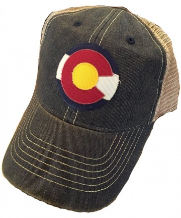 Baseball Caps Colorado Flag Trucker Cap - Navy - C512CKAH5G5 $39.17