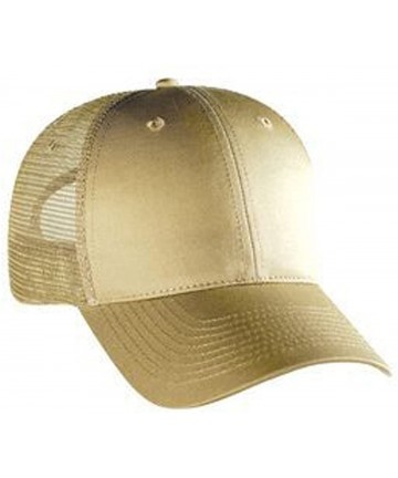Baseball Caps Cotton Twill Low Profile Style Mesh Back Caps - Khaki - CR17YEO6ZWL $16.15
