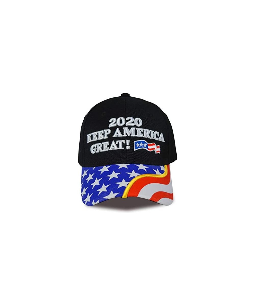 Baseball Caps Make America Great Again Donald Trump USA Cap Adjustable Baseball Hat - Black 4 - CX198N4EIQT $18.47