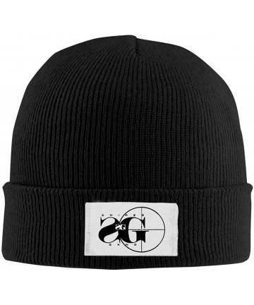 Skullies & Beanies Skull Caps Sniper Gang Rap Music Winter Warm Knit Hats- Stretchy Cuff Beanie Hat Black - Black - C118OETG0...