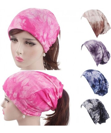 Baseball Caps Womens Cotton Beanie Soft Sleep Cap Hats for Hairloss- Cancer- Chemo - Dark Blue - C218EAWN8C0 $13.07