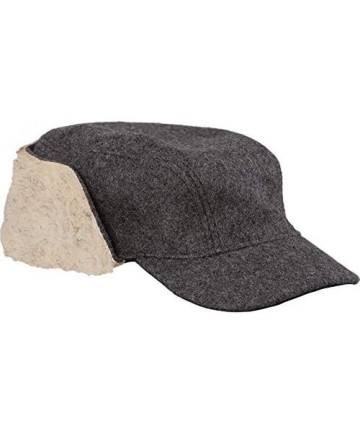 Baseball Caps Bergland Cap - Men's Winter Guide Hat with Ear Flaps - Charcoal - CW12BIYWNBH $57.53