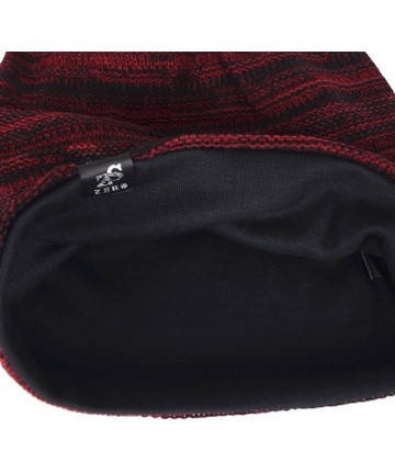 Skullies & Beanies Men Oversize Skull Slouch Beanie Large Skullcap Knit Hat - Claret - CX183YW48RA $19.01