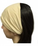 Headbands Women Solid Wide Elastic headband - Cream - CP187ID4NOL $14.96