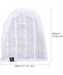 Skullies & Beanies Mens Slouchy Beanie Hat Summer Oversized Knit Cap for Women Winter Skull Cap B309 - Cable-white - CT195TZW...