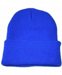 Skullies & Beanies Unisex Slouchy Knitting Beanie Hip Hop Cap Warm Winter Ski Hat - Blue - C218LSDGIXW $14.90