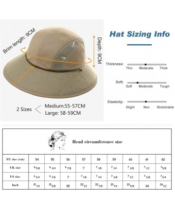 Bucket Hats Womens Packable Ponytail SPF 50 Sun Hat Summer Gardening Hiking Fishing 55-61cm - Black_00707 - CR18S94T7WH $30.71