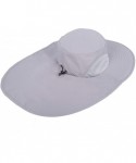 Sun Hats Unisex Outdoor Hats Sun Protection Fishing Hat Wide Brim Neck Flap UPF 50+ - Lightgrey - CT18RC8HMWQ $23.12