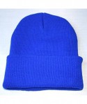 Skullies & Beanies Unisex Slouchy Knitting Beanie Hip Hop Cap Warm Winter Ski Hat - Blue - C218LSDGIXW $14.90