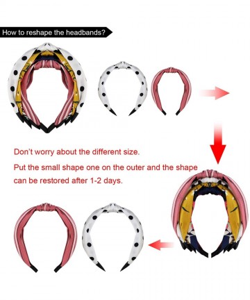 Headbands 10 Pack Boho Headbands for Women Plastic Vintage Cross Elastic Head Wrap Hair Accessories - 10 Pack Ribbing - CP18T...