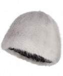 Skullies & Beanies Womens Warm Angora Beanie Skull Cap Elegant Solid Color Faux Fur Winter Fleece Beret Beanie Cap - White - ...
