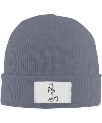 Skullies & Beanies Calvin Hobbes Beanie Cap Hat Ski Hat Cap Snowboard Hat for Men and Women Black - Deep Heather - CP18N95CN4...