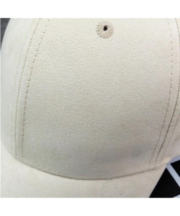 Baseball Caps Unisex Baseball Cap Plain Blank Solid Adjustable Polo Style Hat - Beige - C1186R0YDEC $16.35
