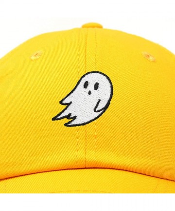 Baseball Caps Ghost Embroidery Dad Hat Baseball Cap Cute Halloween - Gold - C518YKSQTA2 $16.40