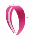 Headbands Hot Pink 2 Inch Wide Satin Hard Headband with No Teeth (Motique Accessories) - Hot Pink - CS128HUU9CF $13.48