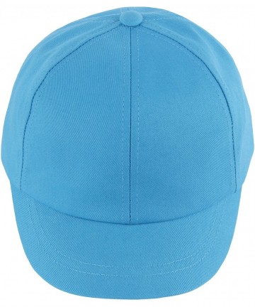 Baseball Caps Empty Plain Ball Cap Cute Short Bill Design Cotton Baseball Hat Truckers - Teal - C918ERXZ3O3 $32.54