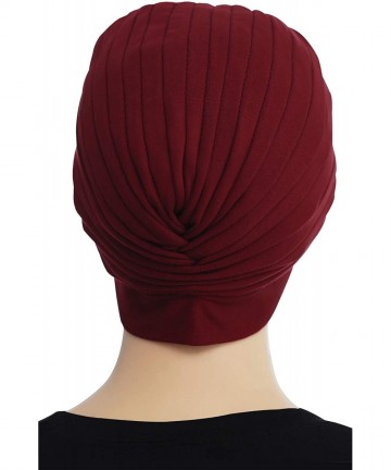 Skullies & Beanies Turban Hat Cap for Women Stylish Cotton Chemo Beanie Hat Caps - Beige - CU18IYZIDDE $27.79