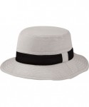 Sun Hats Taslon UV Bucket Hat with Black Hatband - Grey - C611LV4GPYV $25.80