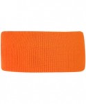 Headbands USA Made Stretch Headband - Hot Orange - CX1885YWZ5W $34.52