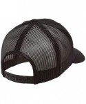 Baseball Caps Yupoong 6606 Curved Bill Trucker Mesh Snapback Hat with NoSweat Hat Liner - Black - CQ18O93I3OL $13.99