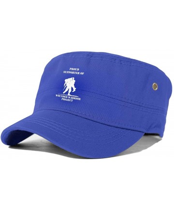 Baseball Caps United States Wounded Warrior Project Flat Roof Military Hat Cadet Army Cap Flat Top Cap - Blue - CR18Y5DME46 $...