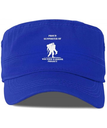 Baseball Caps United States Wounded Warrior Project Flat Roof Military Hat Cadet Army Cap Flat Top Cap - Blue - CR18Y5DME46 $...