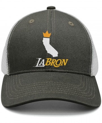 Skullies & Beanies Orange-LABRON-Creative-Basketball-Crown Mens Adjustable Funny Saying mesh Fitted Hats - CG18GL42DH9 $25.94