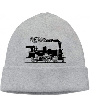 Skullies & Beanies Beanie Hat Steam Train and Railway 3 Trendy Knit Cap for Unisex - Ash - CK18HOHKQQ4 $21.81