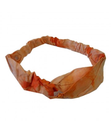Headbands Orange Thin Cotton Tye Dye Turban Twist Headband Headwrap for Women (Motique Accessories) - Orange - C411LVL8871 $1...