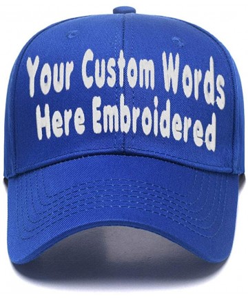 Baseball Caps Custom Embroidered Baseball Cap Personalized Snapback Mesh Hat Trucker Dad Hat - Royal Blue - CP18HM3RRN6 $33.98