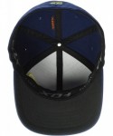 Baseball Caps Mens Flex 45 Flexfit Hat - Navy/Yellow - CA18O9ZCQ5G $43.59