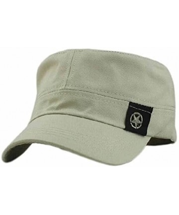 Baseball Caps Unisex Flat Roof Cotton Military Hat Sun Protection Visor Cadet Patrol Bush Hat Baseball Cap - Grey - CL18Q8ROE...
