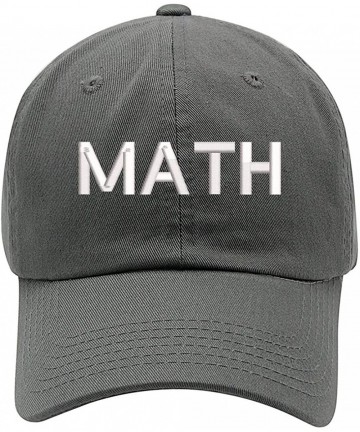 Baseball Caps Math Make America Think Harder Embroidered Low Profile Soft Crown Unisex Baseball Dad Hat - Charcoal - CW19345K...