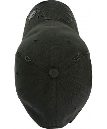 Baseball Caps Dad Hat Baseball Cap Adjustable Distressed Vintage Washed Polo Style Cotton Headwear - Olive - CK18XQHC05R $16.28