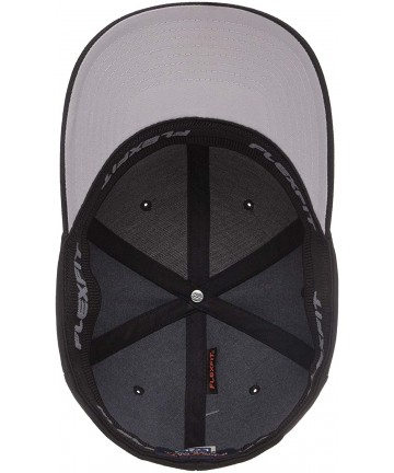 Baseball Caps Men's Athletic Baseball Fitted Cap - Black - CE184EXQ02Y $23.88