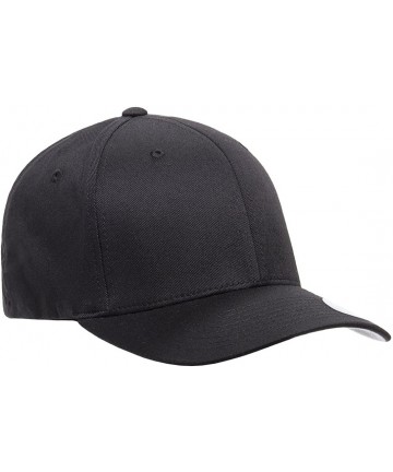 Baseball Caps Men's Athletic Baseball Fitted Cap - Black - CE184EXQ02Y $23.88