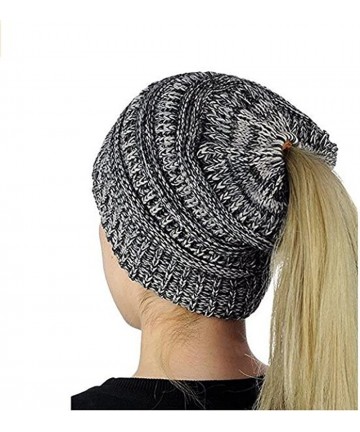 Skullies & Beanies Womens Winter Hats Warm Knitted Horsetail Lady Wool hat - 1 - CJ189QW3YTE $21.49